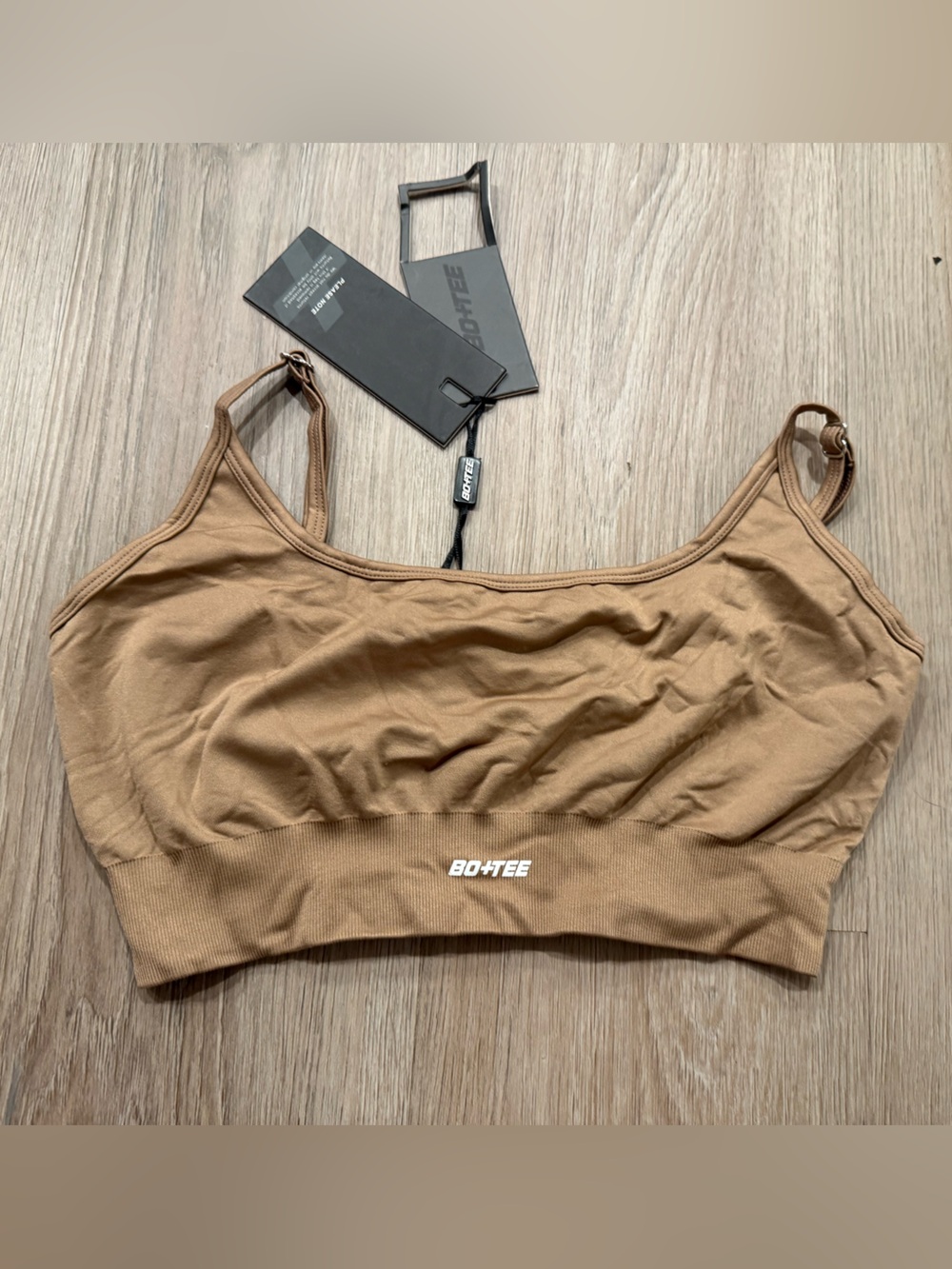 Bo+Tee Tan Sports Bra